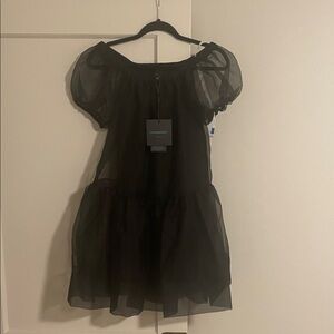 Cynthia Rowley Black Sheer Mini Dress